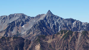 日本百名山　長野県　槍ヶ岳の風景写真画像