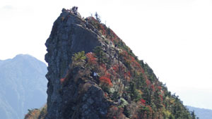 日本百名山　愛媛県　石鎚山　山の風景写真画像