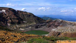 日本百名山　山形県　蔵王山の風景写真画像