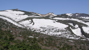 日本百名山　福島県　安達太良山の風景写真画像