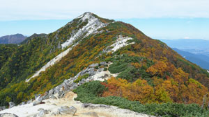 日本百名山　山梨県　鳳凰山（観音岳）の風景写真画像